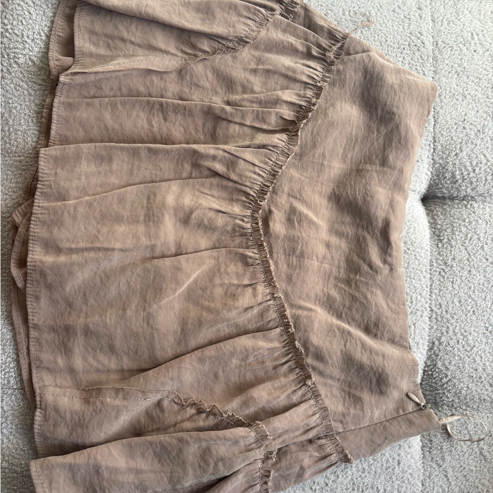 Zara A-Line Skirt in Soft Brown